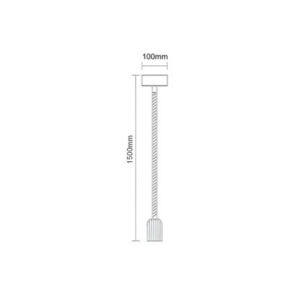 Câble d'alimentation 1xE27/60W/230V 1,5 m
