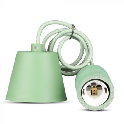 Câble d'alimentation 1xE27/60W/230V béton/vert