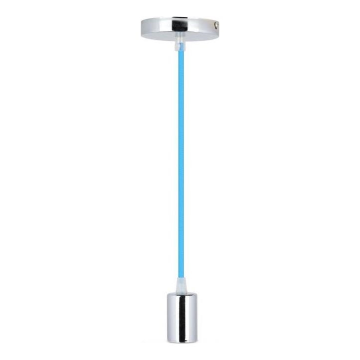 Câble d'alimentation 1xE27/60W/230V bleu/chrome brillant