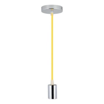 Câble d'alimentation 1xE27/60W/230V jaune/chrome brillant