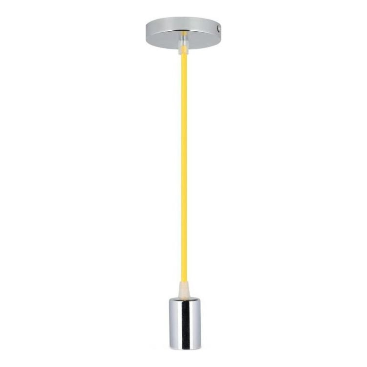 Câble d'alimentation 1xE27/60W/230V jaune/chrome brillant