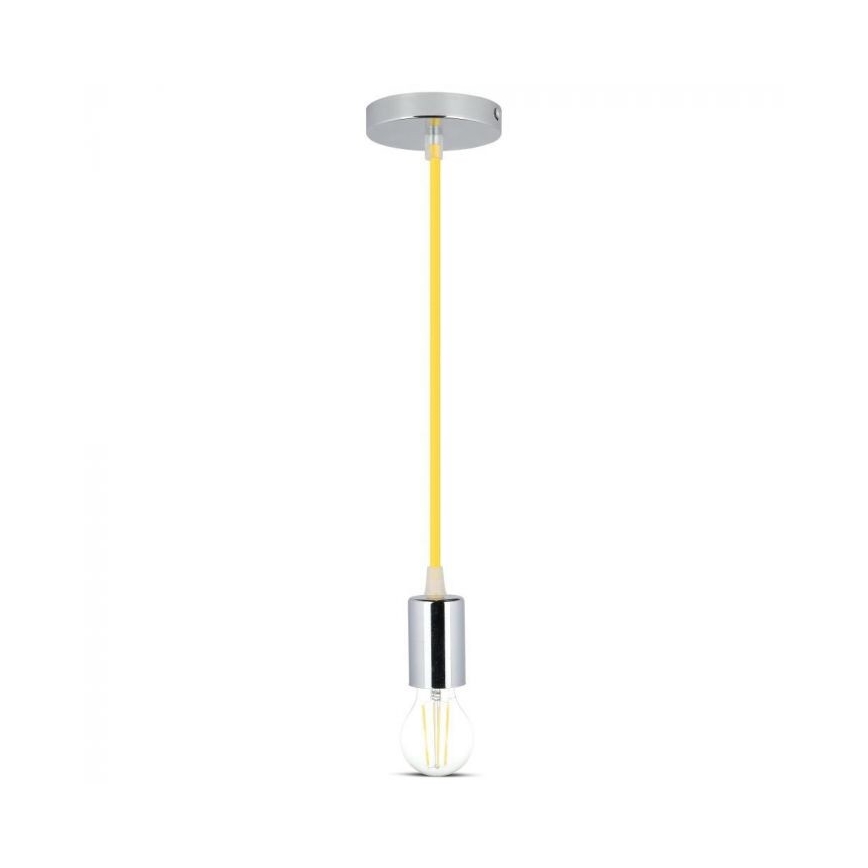 Câble d'alimentation 1xE27/60W/230V jaune/chrome brillant