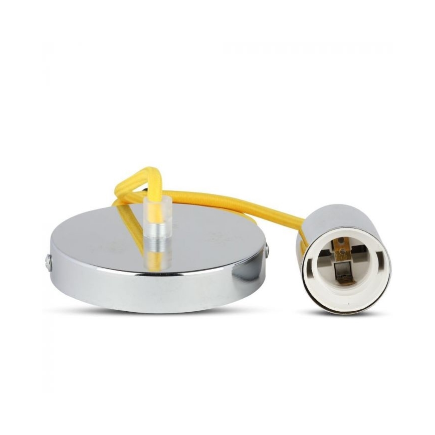 Câble d'alimentation 1xE27/60W/230V jaune/chrome brillant