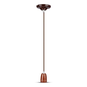 Câble d'alimentation 1xE27/60W/230V marron/porcelaine