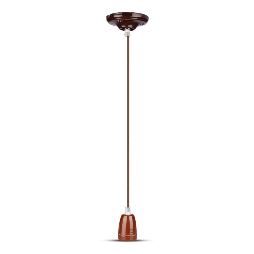 Câble d'alimentation 1xE27/60W/230V marron/porcelaine