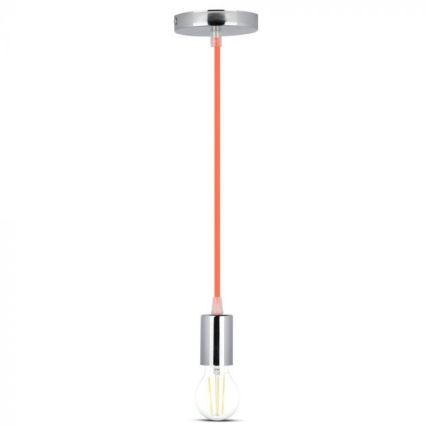 Câble d'alimentation 1xE27/60W/230V orange/chrome brillant