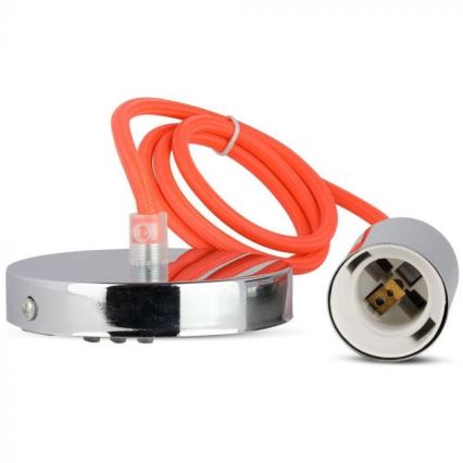 Câble d'alimentation 1xE27/60W/230V orange/chrome brillant