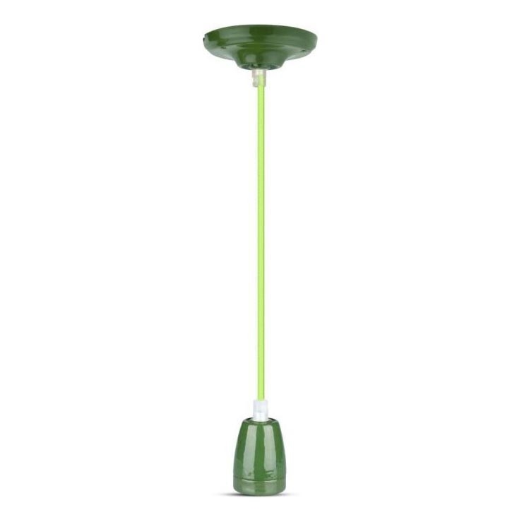 Câble d'alimentation 1xE27/60W/230V vert/porcelaine