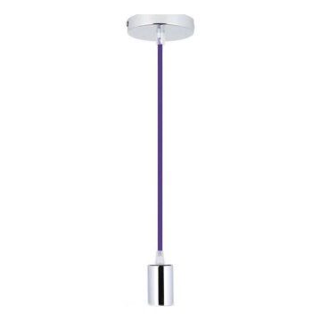 Câble d'alimentation 1xE27/60W/230V violet/chrome brillant