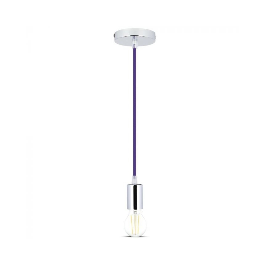 Câble d'alimentation 1xE27/60W/230V violet/chrome brillant