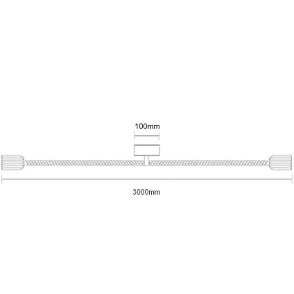 Câble d'alimentation 2xE27/60W/230V 3 m