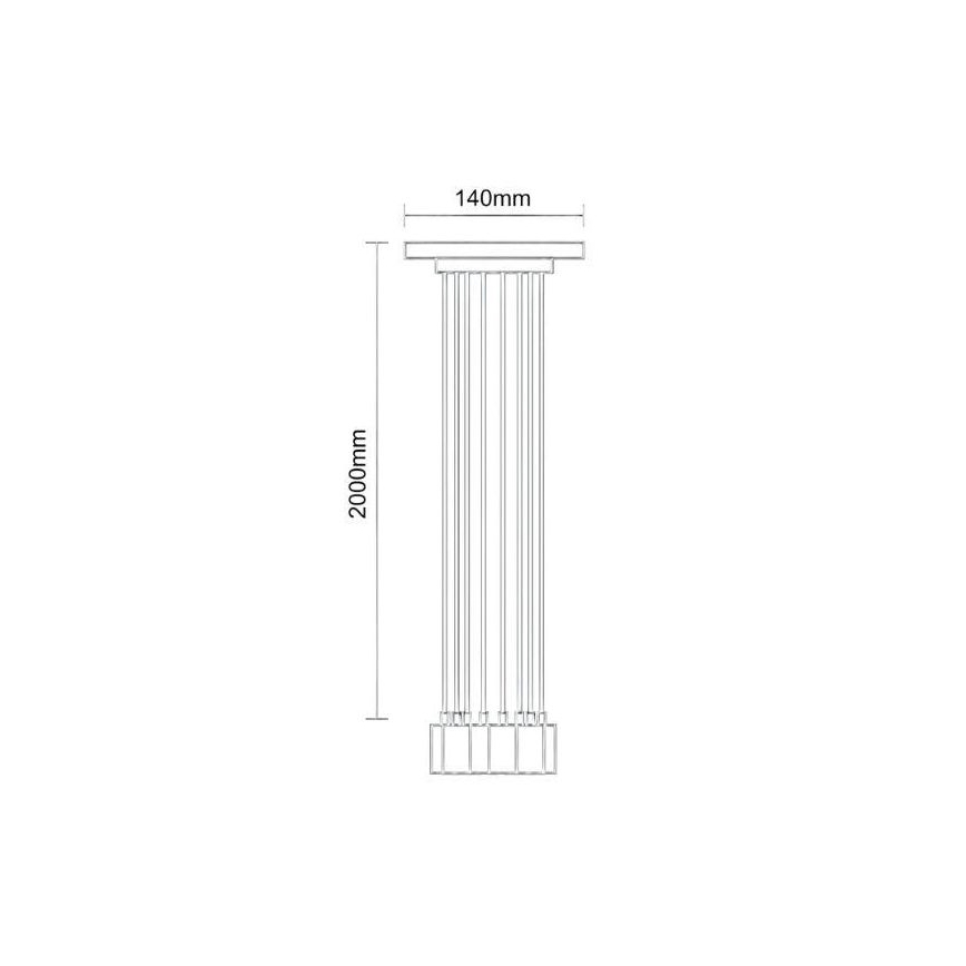 Câble d'alimentation 6xE27/60W/230V araignée noir