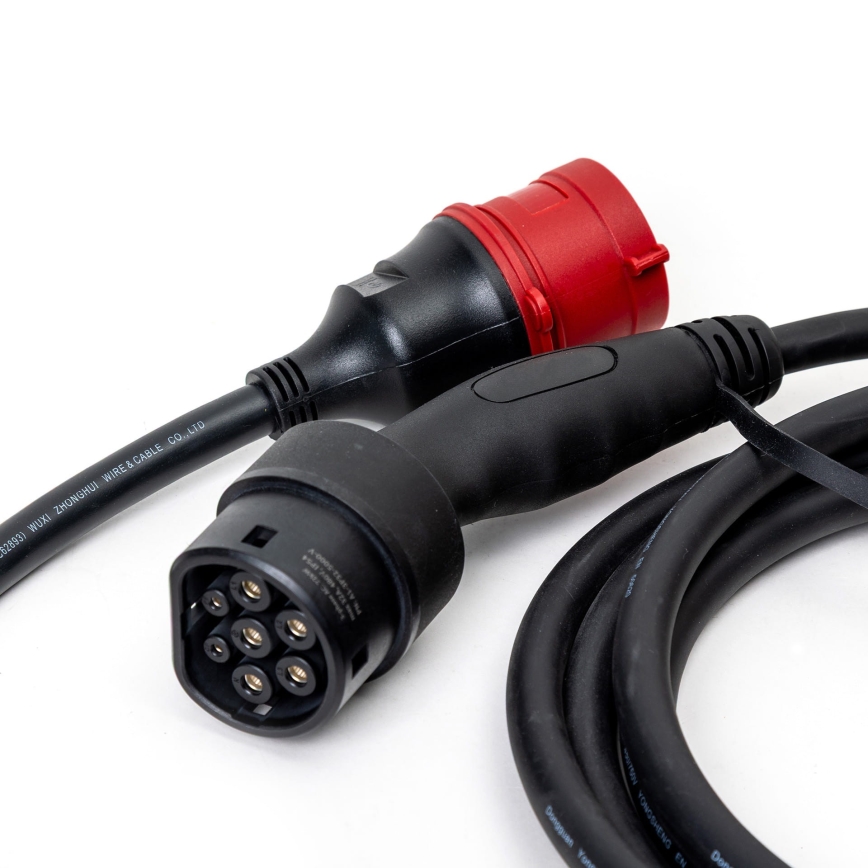 Câble de charge pour voitures électriques 2 5 m 22kW 16A IP54 Tuya