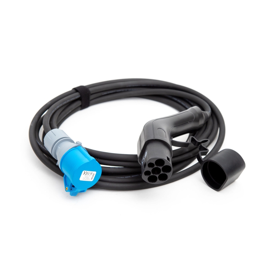 Câble de recharge pour camping-cars électriques type 2 7 m 3,6kW 16A
