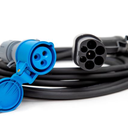 Câble de recharge pour camping-cars électriques type 2 7 m 3,6kW 16A