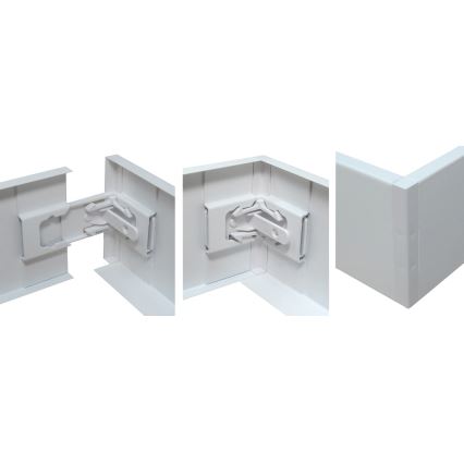 Cadre métallique de montage pour panneaux LED STELLA 120 x 30 cm, blanc