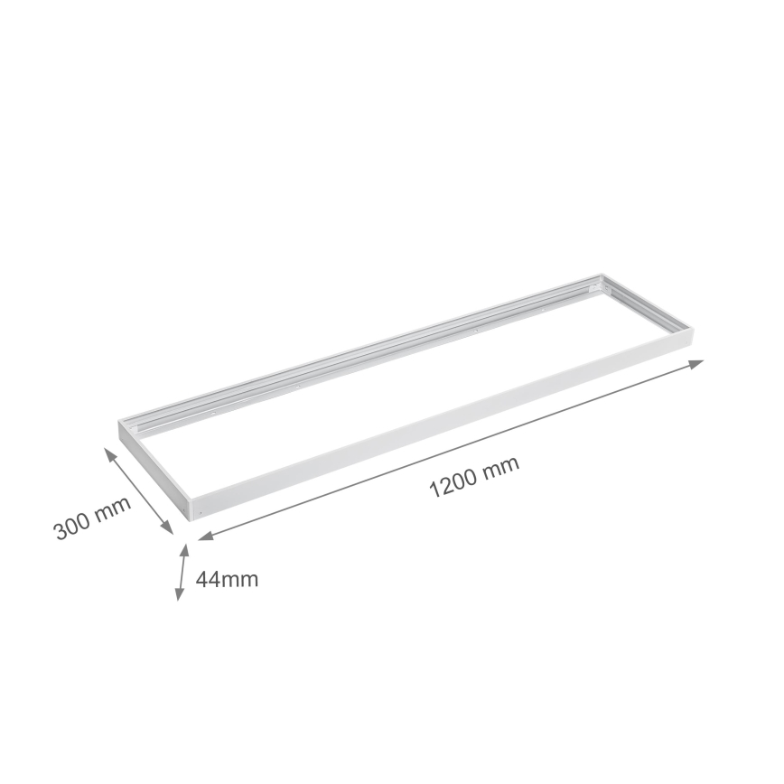 Cadre métallique pour l'installation de panneaux LED 1200x300 mm blanc