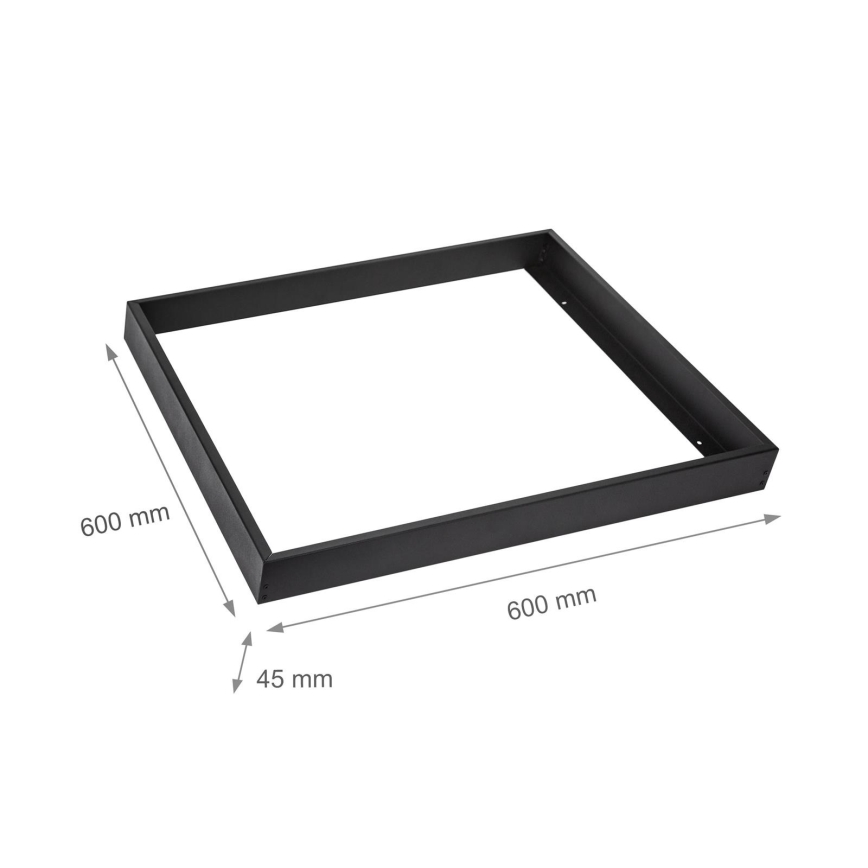 Cadre métallique pour l'installation de panneaux LED 600x600 mm noir