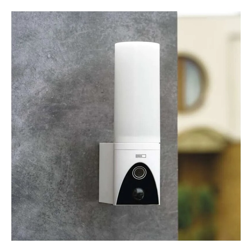 Caméra extérieure connectée avec éclairage GoSmart LED/12W/230V IP65 Wi-Fi Tuya blanc
