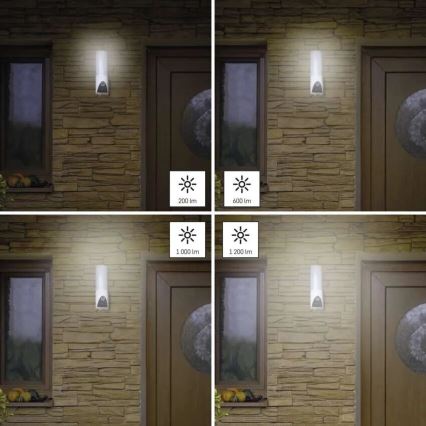 Caméra extérieure connectée avec éclairage GoSmart LED/12W/230V IP65 Wi-Fi Tuya blanc