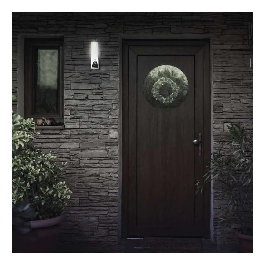 Caméra extérieure connectée avec éclairage GoSmart LED/12W/230V IP65 Wi-Fi Tuya blanc