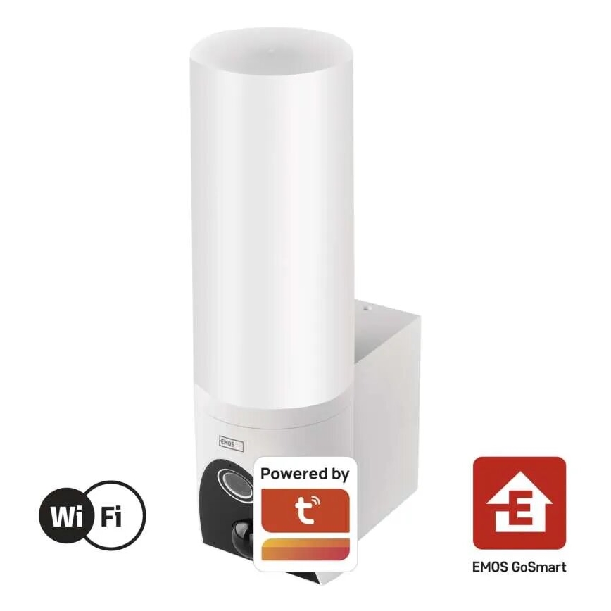 Caméra extérieure connectée avec éclairage GoSmart LED/12W/230V IP65 Wi-Fi Tuya blanc