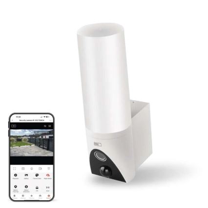 Caméra extérieure connectée avec éclairage GoSmart LED/12W/230V IP65 Wi-Fi Tuya blanc