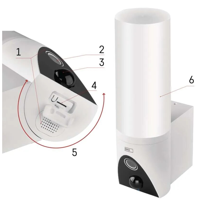 Caméra extérieure connectée avec éclairage GoSmart LED/12W/230V IP65 Wi-Fi Tuya blanc