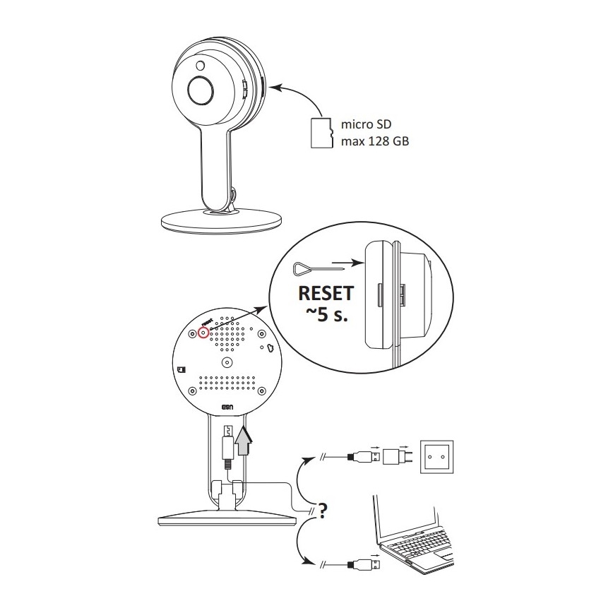 Camera intelligente  COSMO LED/230V/Wi-Fi Tuya