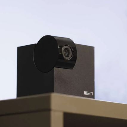 Caméra intérieure pivotante intelligente avec capteur de mouvement GoSmart 5V Wi-Fi Tuya noire