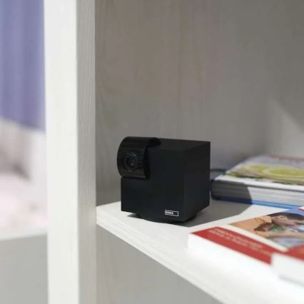 Caméra intérieure pivotante intelligente avec capteur de mouvement GoSmart 5V Wi-Fi Tuya noire
