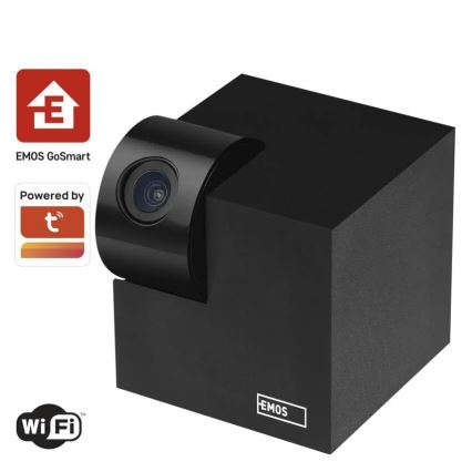 Caméra intérieure pivotante intelligente avec capteur de mouvement GoSmart 5V Wi-Fi Tuya noire
