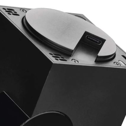 Caméra intérieure pivotante intelligente avec capteur de mouvement GoSmart 5V Wi-Fi Tuya noire