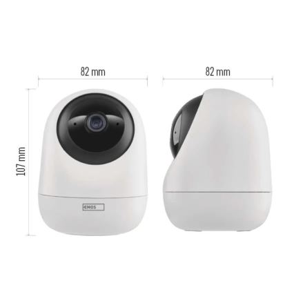 Telecamera interna intelligente rotante con sensore di movimento GoSmart 5V Wi-Fi Tuya bianca
