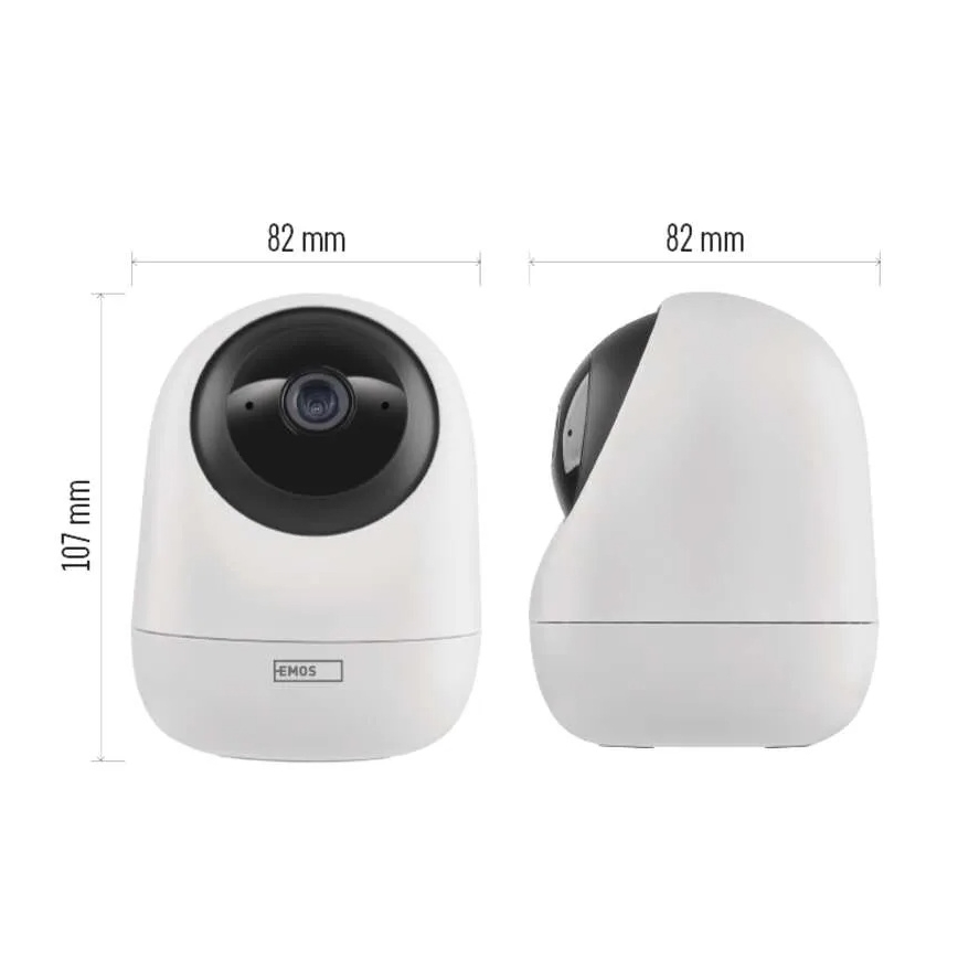 Telecamera interna intelligente rotante con sensore di movimento GoSmart 5V Wi-Fi Tuya bianca