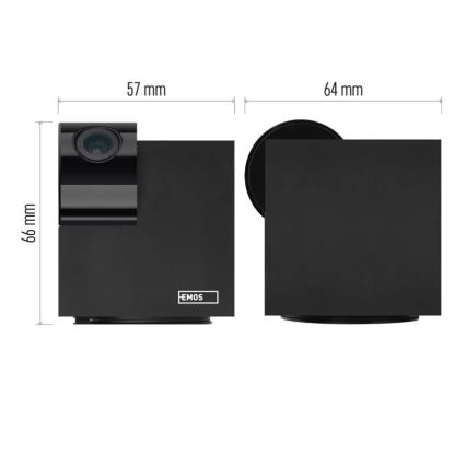 Telecamera interna intelligente orientabile con sensore di movimento GoSmart 5V Wi-Fi Tuya nera