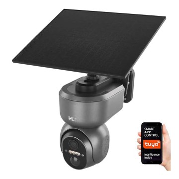 Caméra solaire connectée équipée d'un capteur GoSmart 4G/LTE, batterie 10400 mAh 5V, indice de protection IP65, compatible Tuya