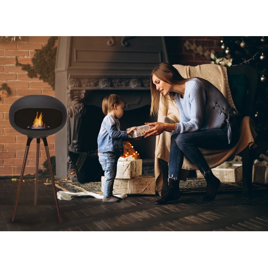 Camino a bioetanolo TOKIO 45x100 cm, 2 kW, nero