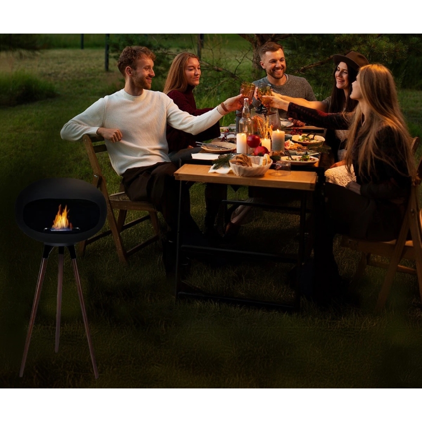 Camino a bioetanolo TOKIO 45x100 cm, 2 kW, nero