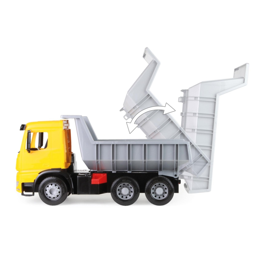 Camion ribaltabile Mercedes GIGA TRUCKS 65 cm, giallo/grigio