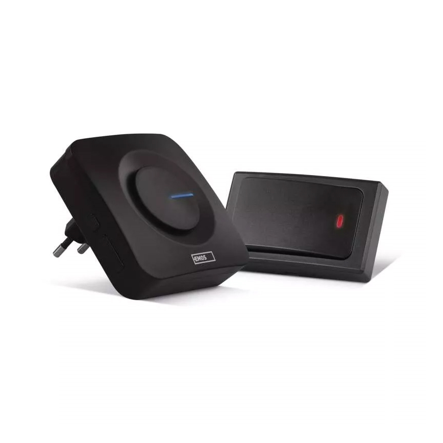 Campanello con presa wireless 230V IP44 nero
