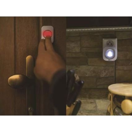 Campanello presa wireless 230V IP44 bianco