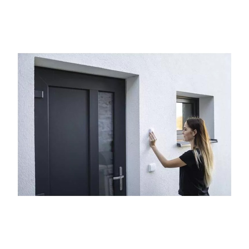 Campanello presa wireless 230V IP44 bianco