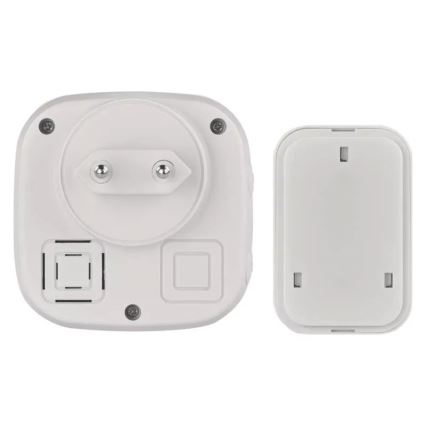 Campanello presa wireless 230V IP44 bianco