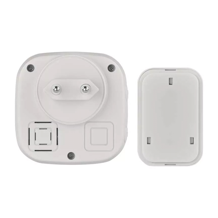 Campanello presa wireless 230V IP44 bianco