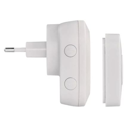 Campanello presa wireless 230V IP44 bianco