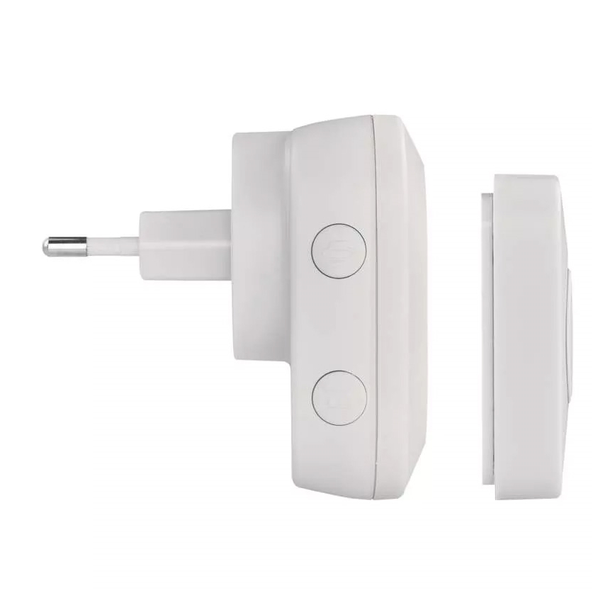 Campanello presa wireless 230V IP44 bianco