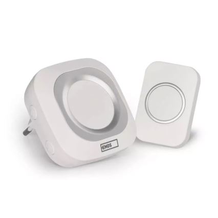 Campanello presa wireless 230V IP44 bianco