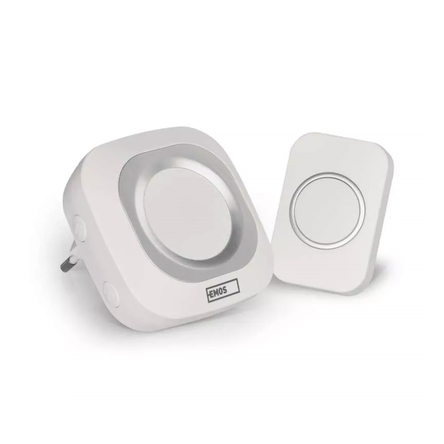 Campanello presa wireless 230V IP44 bianco