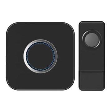 Campanello senza fili 3xAAA IP55 nero